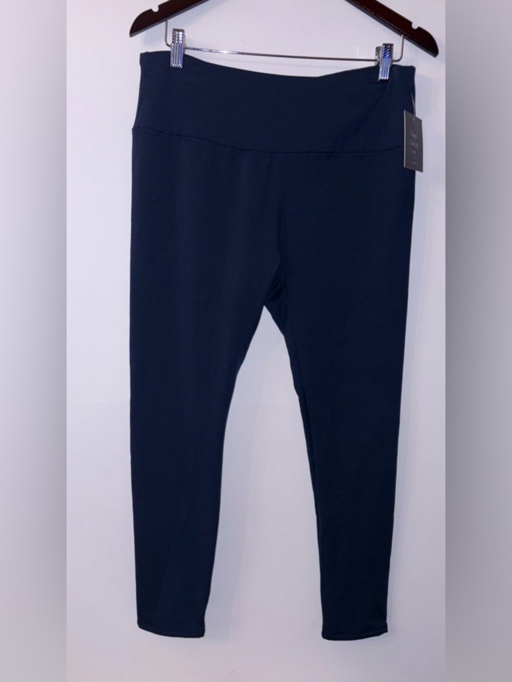 Classic Concepts Plus Fleece Lined Pull On Navy Blue High-Waist Leggings